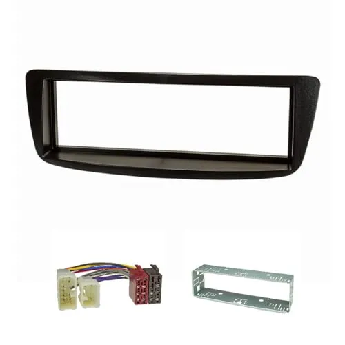 tomzz Audio 2455-011 Radioblende Set kompatibel mit Toyota Aygo schwarz mit Radioadapter ISO Einbauschacht