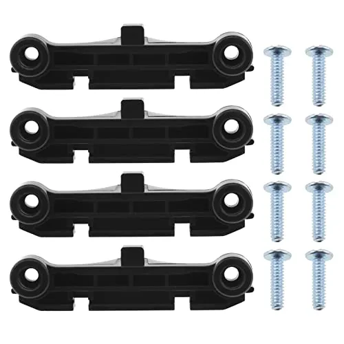 VGOL 4 X AM4 CPU-Kühlkörperhalterung, AMD-CPU-Lüfterhalterung, Basis mit 8 X Befestigungsschrauben, Computer-Ersatzkomponenten, Kunststoff, Schwarz