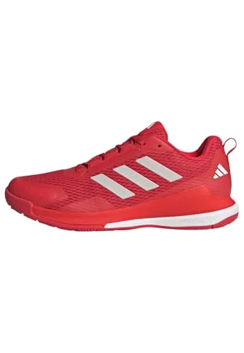 adidas Hallen-Indoorschuhe Novaflight 2 rot Herren, Größe 43 1/3 (9,5) - Badmintonschuhe Herren mit Lightstrike Technologie für optimale Dämpfung und Halt bei schnellen Bewegungen. Der perfekte Begleiter für dein nächstes Spiel!