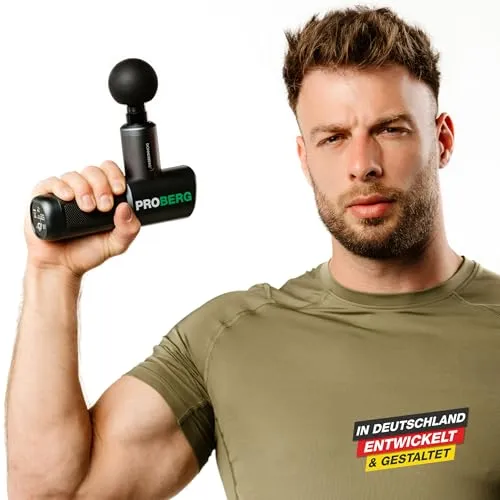 DONNERBERG® PROBERG 2025 – Kraftvolle Massagepistole mit 24 kg Druckkraft - Massagegeräte für maximale Regeneration: Mit 24 kg Druckkraft und 12 mm Amplitude löst die PROBERG hartnäckige Verspannungen und bietet bis zu 6 Stunden Laufzeit dank 3500 mAh Akku.