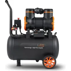 SucceBuy 9,3 Gallonen Luftkompressor, 2,5 PS 2,2 CFM@90PSI. Ölfrei, 116PSI Max. Druck. 70 dB Leise für Autoreparatur, Aufpumpen, Lackieren, Nageln