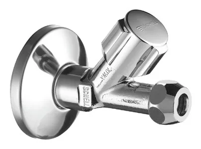 Schrägsitzventil COMFORT lange Bauf., Rosette, 1/2