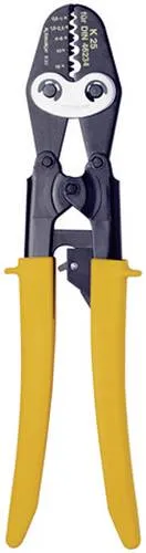 Klauke Kerbzange K 25 für 0,5-16 qmm - Zangen für präzise Quetschkabelschuhe, ideal für professionelle Anwendungen mit gleichmäßig kontrollierten Pressergebnissen dank Sperrvorrichtung.