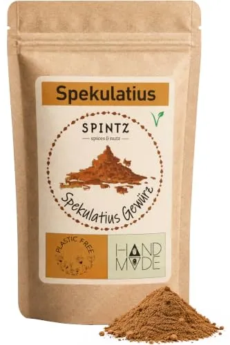 SPINTZ Spekulatiusgewürz 200g, Weihnachtsgewürz zum Backen & Verfeinern | Mit Ceylon Zimt – aromatisch für Plätzchen, Kuchen, Desserts, Porridge, Milchreis, Kaffee & Kakao, ohne künstliche Aromen