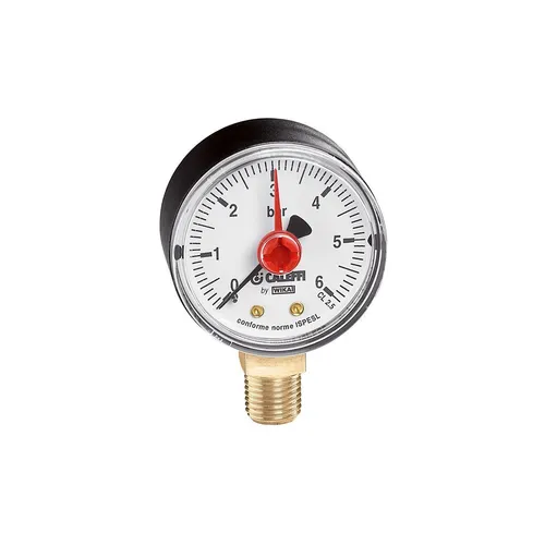 Manometro D 1/4 M attacco radiale, campo di temperatura D 63 mm 10 bar Caleffi 5