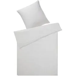 Elegante Bettwäsche Breezee - 135x200 cm + 80x80 cm hellgrau - Bettwäsche aus Leinen-Baumwoll-Mix, weich und angenehm auf der Haut. Die vorgewaschene Melange-Optik sorgt für einen lässigen Look und einfache Pflege. Schließt mit praktischem Reißverschluss.