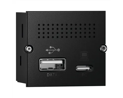 Bachmann Mini Port Replikator mit USB-C PD 100W - Sonstige Elektroinstallationsartikel, ermöglicht kabelfreies Arbeiten mit All-in-one Versorgung für Internet, Strom und Bildschirmanschluss.