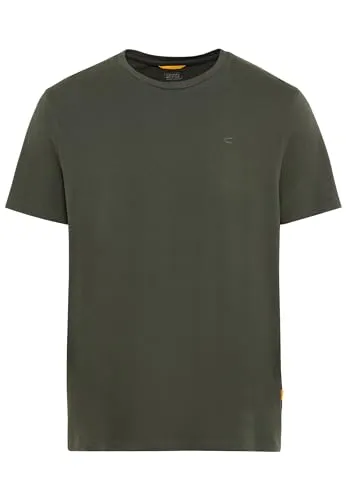camel active Herren Basic Kurzarm T-Shirt Grün - T-Shirts für Herren, Regular Fit für angenehmen Tragekomfort, aus 95% biologisch hergestellter Baumwolle, temperatur- und feuchtigkeitsregulierend.