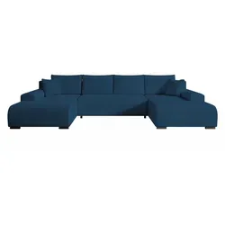 Wohnlandschaft Nelly, Blau, 3-Sitzer, 349x80x185 cm in blau von Möbel Kraft