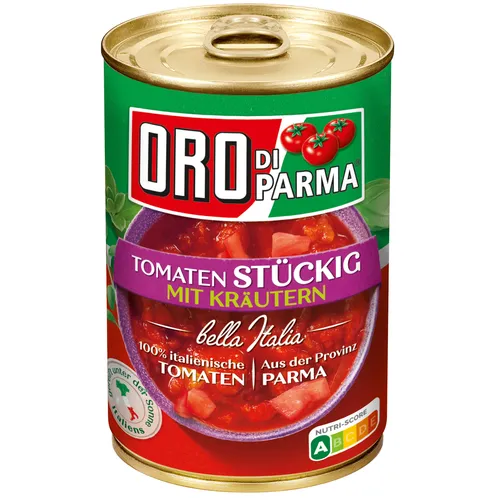Oro di Parma Tomaten stückig mit Kräutern 400g