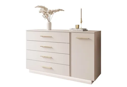 Lookway Kommode LINA KASCHMIR II 1D4S mit LED-Beleuchtung, 138 cm Breite
