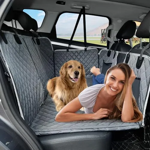 ANOSOSPECIAL Rücksitzverlängerung für Hunde, wasserdicht, Harte Unterseite, Autositzbezug für Rücksitzschutz, faltbar, Camping, Haustier-Hängematte, Bett, leicht zu reinigen, Reisezubehör, Auto, SUV