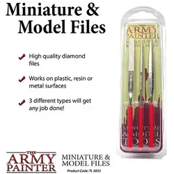 The Army Painter Miniature and Model Files - 3-teiliges Diamantfeilenset mit Rund-, Flach- und Dreiecksfeile, präzise Verarbeitung für perfekte Modelle und glatte Oberflächen
