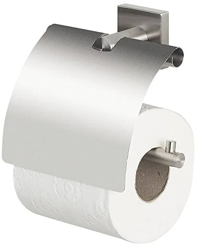 Spirella WC Rollenhalter Nyo Edelstahl Toilettenpapierhalter Klopapierhalter zum kleben oder Bohren