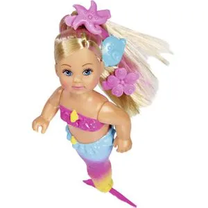 Simba 105733318 - Evi Love Swimming Mermaid, 12cm Ankleidepuppe mit schwimmender Funktion und Fischfigur, ideal für kreative Rollenspiele ab 3 Jahren