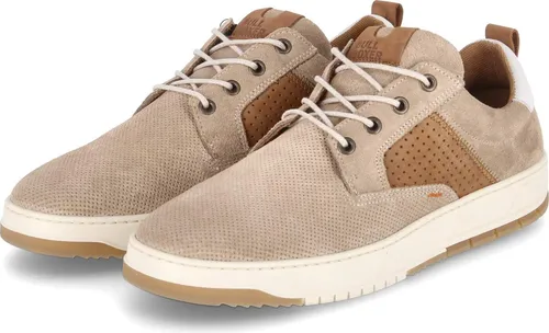 Bullboxer Low Sneaker Beige 46 EU - Stylischer Low Sneaker in Beige, Größe 46, aus hochwertigem Rauleder für optimalen Tragekomfort und lässigen Look. Ideal für Freizeit und Alltag.