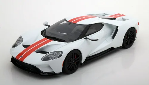 GT Spirit Ford GT 2017 - 1:18 Modell in Weiß/Rot - Sonstige Verkehrsmodelle, detailgetreues 1:18 Modell des Ford GT 2017 in Weiß/Rot, perfekt für Sammler und Autofans.