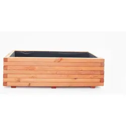 Mega-Holz Pflanzkübel Kiefer Pinie 80 x 40 cm in beige von Mega-Holz