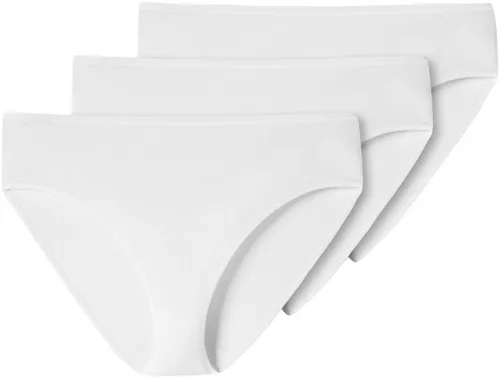 Schiesser Slip Essentials (3er Pack) in Weiß, Größe 36 - Hochwertiger 3er Pack Slip in klassischem Weiß, gefertigt aus elastischer Baumwollmischung für optimalen Tragekomfort. Figurbetont und perfekt für den Alltag geeignet.