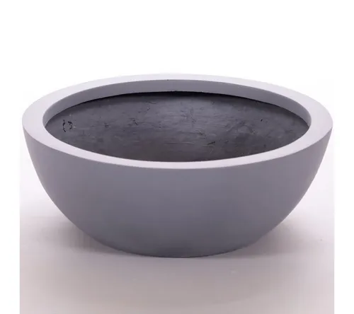 Elegant Einrichten Pflanzkübel Elegant Einrichten Pflanzkübel Fiberglas Schale-Rund D55xH19cm Grau (1 St)