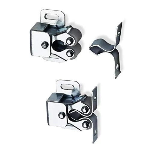 Stück Doppel-Rollenschnäpper verstellbar aus Stahl verzinkt inkl. Gegenstück Möbeltürschnapper Druckschnäpper Türschnäpper Möbelschnäpper Schubladenverschluß von SO-TECH® 100