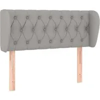 vidaXL Kopfteil mit Ohren Hellgrau 103x23x78/88 cm von vidaXL