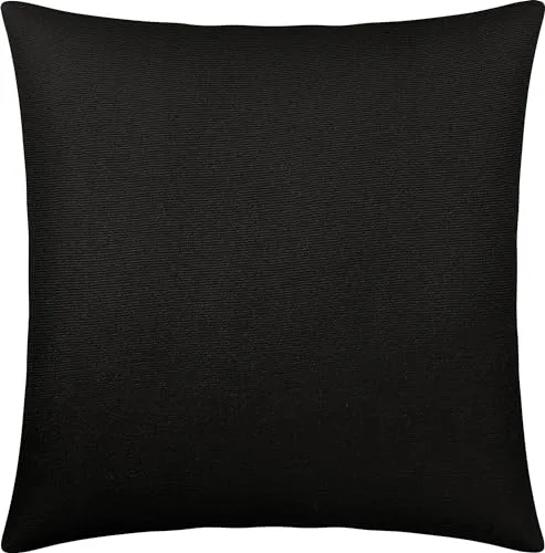 Erwin Müller Kuschelkissenbezug, Kissenhülle Nürnberg Doppel-Jersey, schwarz Größe 40x40 cm - strapazierfest, temperaturausgleichend, mit Reißverschluss