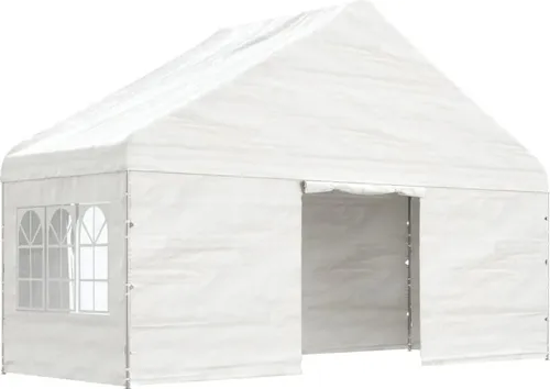 vidaXL Pavillon mit Dach Weiß 5,88x2,23x3,75 m in weiß von vidaXL
