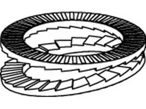 Keilsicherungsscheiben 88032 - 100 Stück - Unterlegscheiben, ideal für zuverlässige Verbindungen und hohe Stabilität, Made in Germany.