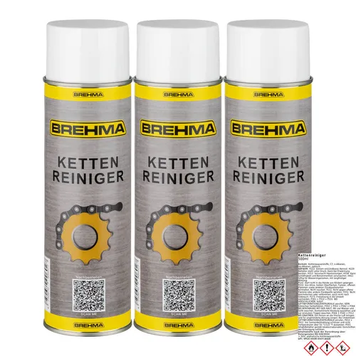3x BREHMA Kettenreiniger Spray 500ml Roller Kettenpflege Motorrad Fahrrad Bike