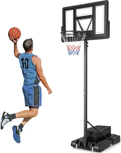 COSTWAY Basketballkorb outdoor, höhenverstellbar 135-305 cm von Costway