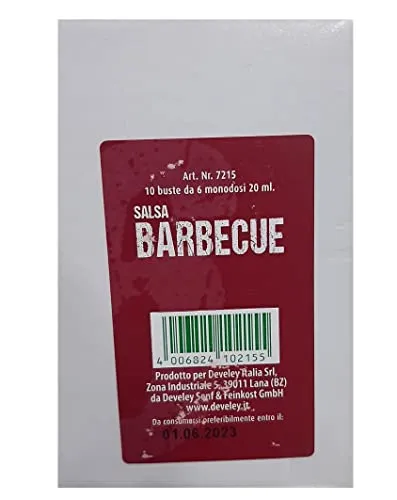 Develey Barbecue Sauce Rauchiger Geschmack Würzsauce Packung mit 10 Beuteln bestehend aus 6 Einzeldosis 15ml