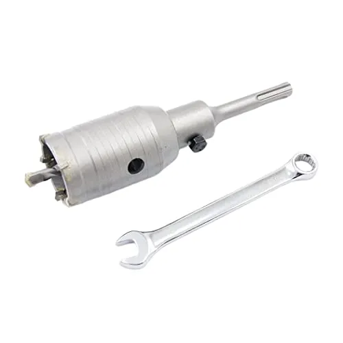 Betonbohrer 50mm mit SDS-Bit und 110mm Adapter, Hartmetall-Hohlbohrer für Ziegel, Beton, Zementsteinwände (50mm + 110mm Adapter)