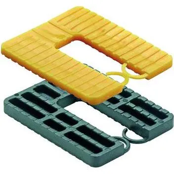 FT-Montagekeile Typ 2 Euroklick - 65mm Kunststoff blau - Zubehör für Möbel, ideal zum millimetergenauen Ausgleichen im Fenster- und Türenbau mit rutschfestem Design für einfache Handhabung.