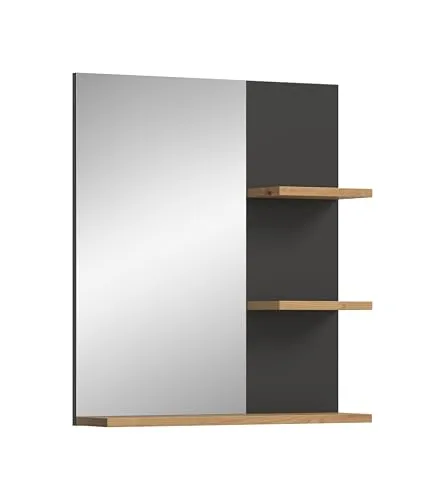 Spiegel Canower See, grau, 63x73 cm - Badspiegel mit moderner Ästhetik und großzügiger Reflexionsfläche, ideal für Ihr Badezimmer. Hochwertige Materialien sorgen für Langlebigkeit. Jetzt 10€ Willkommens-Gutschein sichern!