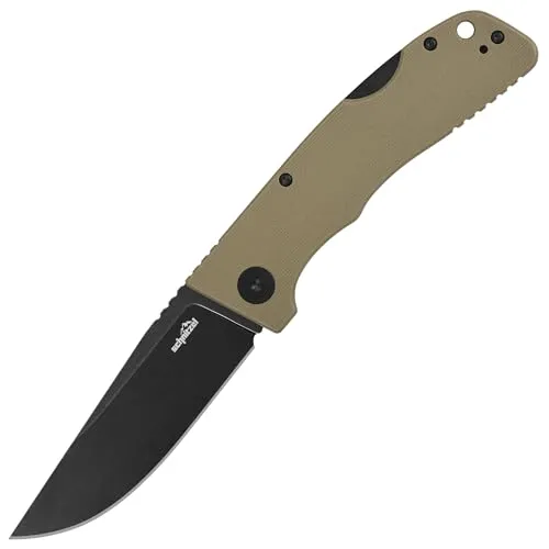 SCHNITZEL KVAR Outdoor Taschenmesser - Schwedenstahl Klappmesser - Klappmesser für Freizeitaktivitäten wie Camping und Bushcraft, §42A konform mit rutschfesten G-10 Griffschalen und sicherer Back-Lock-Verriegelung.