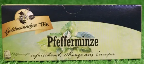 Goldmännchen Tee PFEFFERMINZE - Klassischer Pfefferminztee - Tees: 25 Teebeutel voller erfrischendem Pfefferminzgeschmack, ideal für eine belebende Pause. Hergestellt in Deutschland.