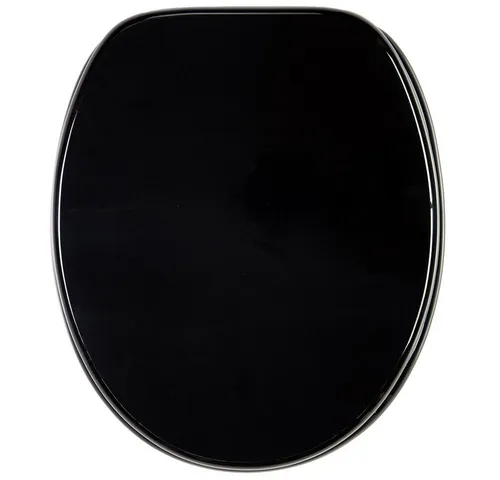 Sanilo WC-Sitz Schwarz - Hochwertiger Toilettendeckel mit einfacher Montage - Toilettendeckel mit verstellbaren Scharnieren, passend für alle handelsüblichen WC-Becken. Hochwertige Oberfläche und einfache Montage für langanhaltende Freude.