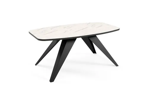 Feldmann-Wohnen Ovaler Couchtisch in Weiß, 120x60 cm - Eleganter ovaler Couchtisch mit modernem Design. Ideal für jedes Wohnzimmer, bietet Vielseitigkeit und Stil. Erhältlich in verschiedenen Farben und Gestellvarianten, perfekt kombinierbar.