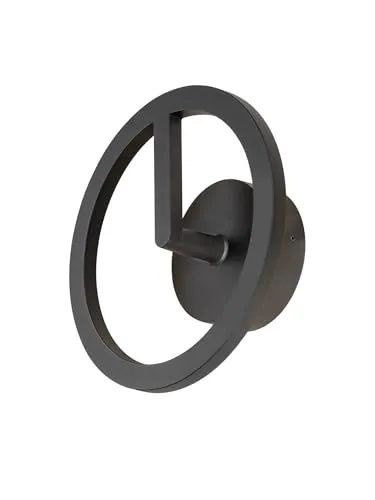 SLV Q-RING 1007918 Außenwandleuchte 10W LED Schwarz von SLV