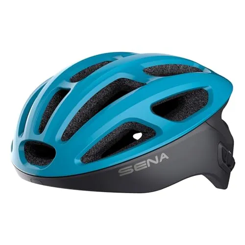 Sena R1 Ice Blue L Helm - Fahrradhelm mit integrierter Bluetooth-Technologie für Anrufe und Musik, ideal für urbane Radfahrer, die Sicherheit und Komfort schätzen.