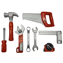 Einhell Kids Kinder-Werkzeugbox 9-teilig – Spielzeug für kleine Handwerker - 9-teiliges Set für kreative Bauprojekte, fördert die Fantasie und Geschicklichkeit von Kindern.