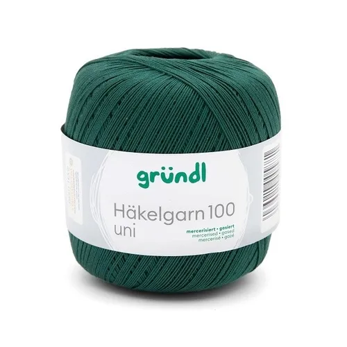 Gründl Häkelgarn 100 uni tannengrün 100 g
