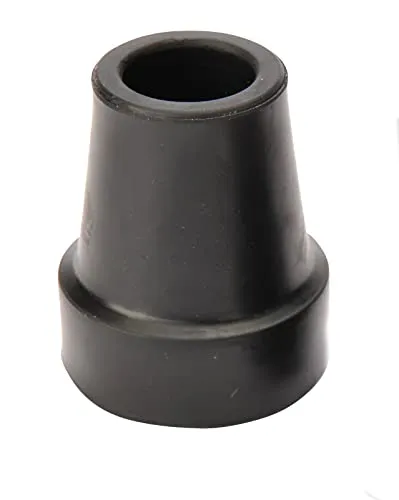 Ersatzgummipuffer (16mm schwarz) für Metall-Stöcke SCHLANK (Innendurchmesser ca. 16mm) mit Metalleinlage (VE 2 Stück)