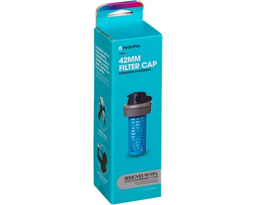 HydraPak Filter Cap - Trinksystem 42 mm blau - Wasserfilter für Trinksysteme, ideal für Trailrunning und Wandern; Farbe: Blau, Größe: 42 mm, sorgt für sauberes Trinkwasser unterwegs.