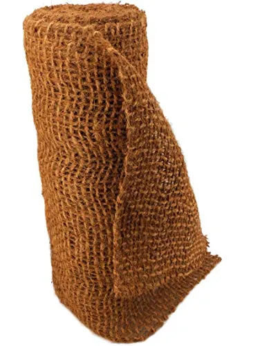 Hochwertige Ufermatte Böschungsmatte von Aquagart I 55m Kokosgewebe Kokosfaser-Matte 1m breit Kokosmatte für Pflanzen I Teichrand Pflanzen Wurzel-Schutz Kokosgeflecht Hangsicherung Bewuchsmatte