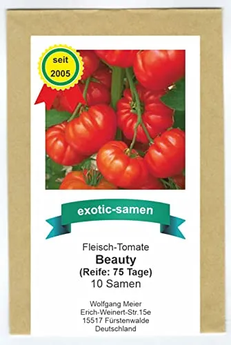Beauty - rote, große Fleischtomate - sehr schmackhaft - 10 Samen