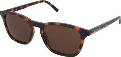 Lacoste L947S 214 HAVANA Herren Sonnenbrillen - Moderne quadratische Sonnenbrille aus leichtem Kunststoff, ideal für ovales und rundes Gesicht. Mit braunen Gläsern für optimalen Sichtschutz und perfekter Passform dank virtueller Anprobe.