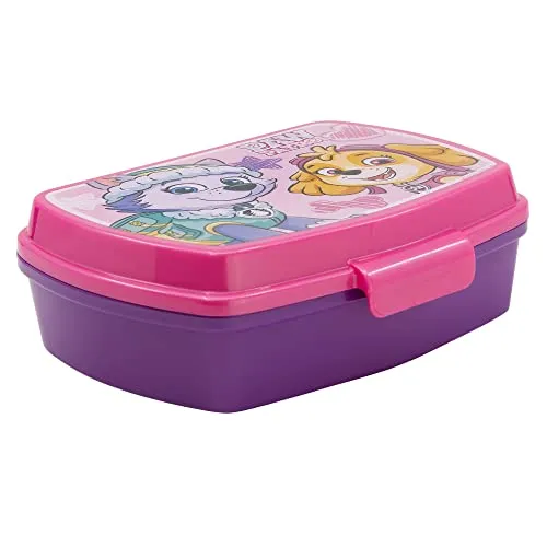 Stor Rechteckige Brotdose | Paw Patrol Girl Sketch Essence Kind Lunchbox Pink Cartoon 17x14x5.6 cm 2.5L BPA-frei
