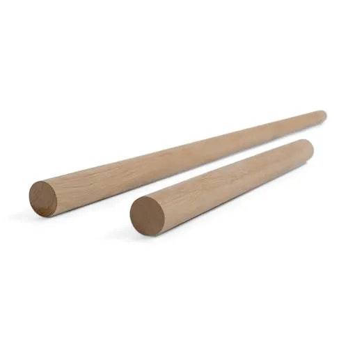 Woodseller Eiche Rundstab Ø 20 mm [300–1000 mm Länge wählbar] – Massivholz-Rundstab naturbelassen & glatt gehobelt – technisch getrocknet – für Möbel, Basteln & DIY